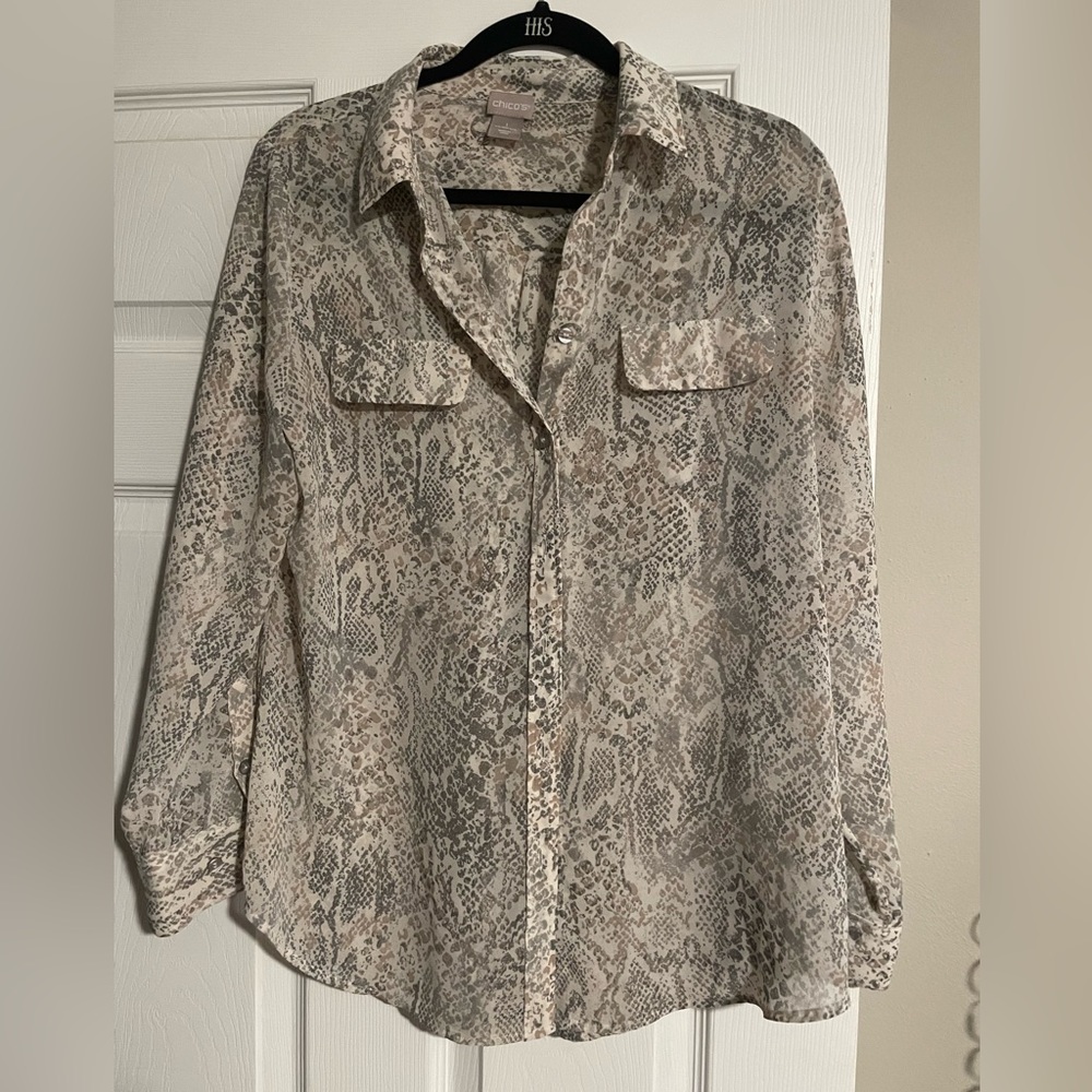 Chicos animal print blouse